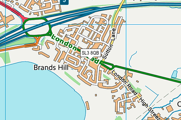 SL3 8QB map - OS VectorMap District (Ordnance Survey)