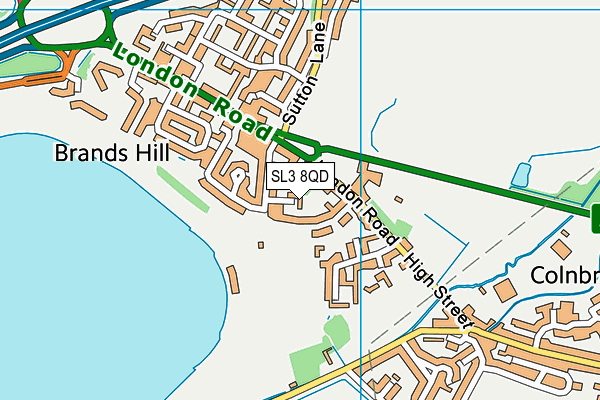 SL3 8QD map - OS VectorMap District (Ordnance Survey)