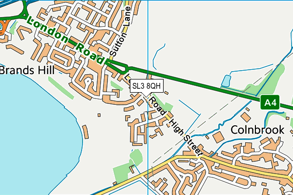 SL3 8QH map - OS VectorMap District (Ordnance Survey)
