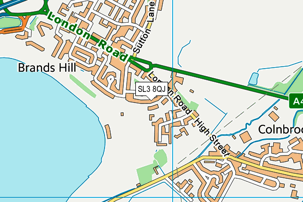 SL3 8QJ map - OS VectorMap District (Ordnance Survey)