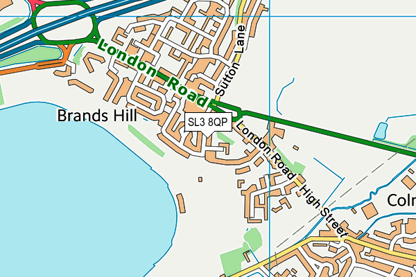 SL3 8QP map - OS VectorMap District (Ordnance Survey)