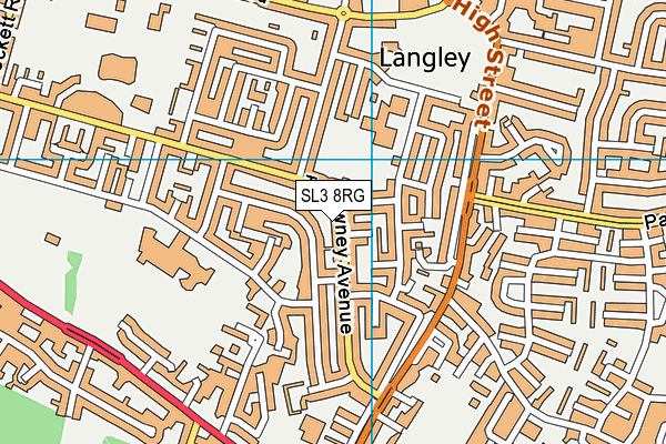 SL3 8RG map - OS VectorMap District (Ordnance Survey)