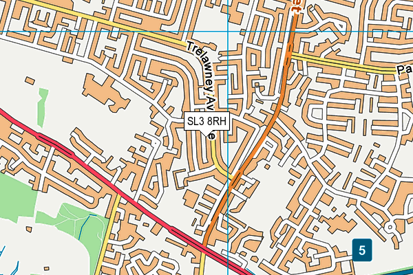 SL3 8RH map - OS VectorMap District (Ordnance Survey)