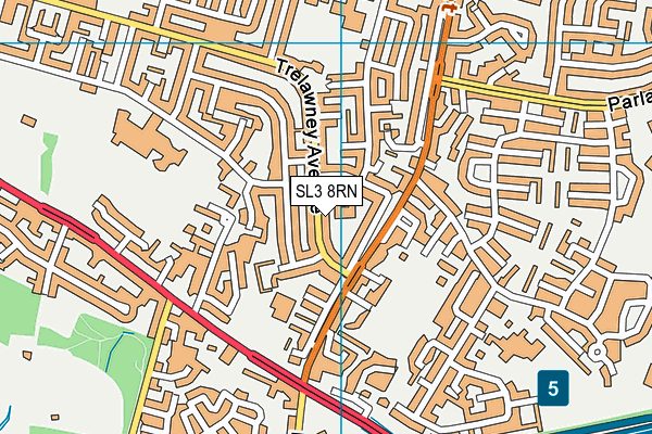 SL3 8RN map - OS VectorMap District (Ordnance Survey)