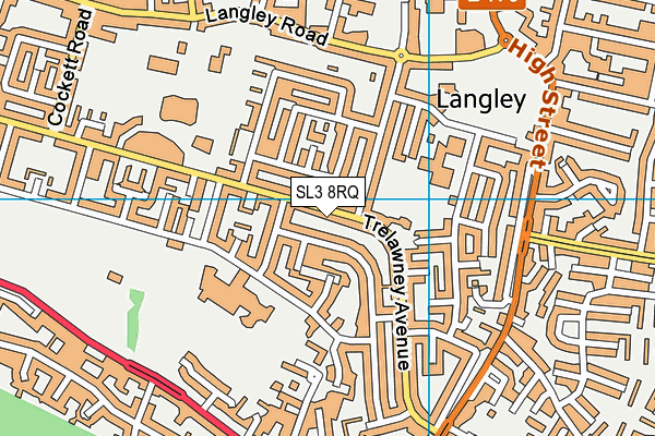 SL3 8RQ map - OS VectorMap District (Ordnance Survey)