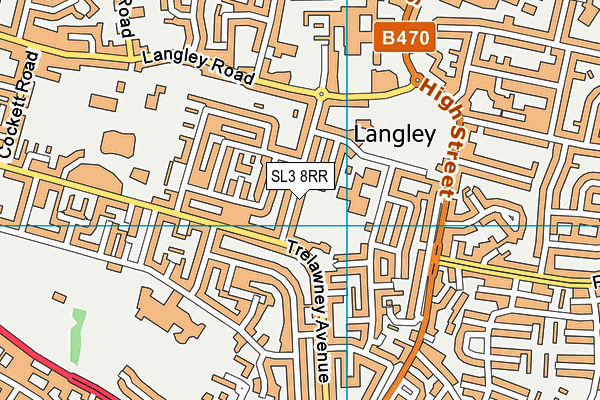SL3 8RR map - OS VectorMap District (Ordnance Survey)