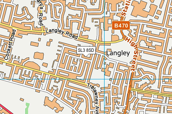 SL3 8SD map - OS VectorMap District (Ordnance Survey)