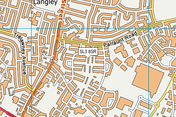 SL3 8SR map - OS VectorMap District (Ordnance Survey)