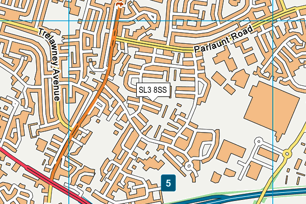 SL3 8SS map - OS VectorMap District (Ordnance Survey)