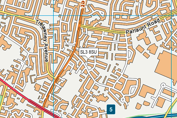 SL3 8SU map - OS VectorMap District (Ordnance Survey)