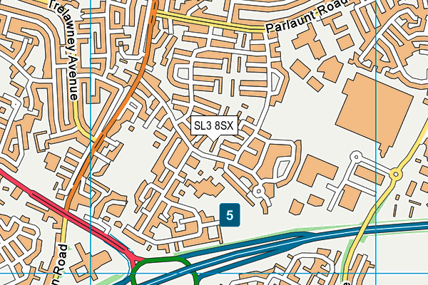 SL3 8SX map - OS VectorMap District (Ordnance Survey)
