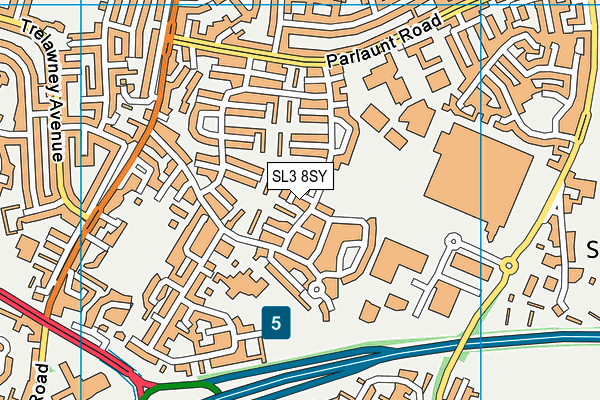 SL3 8SY map - OS VectorMap District (Ordnance Survey)