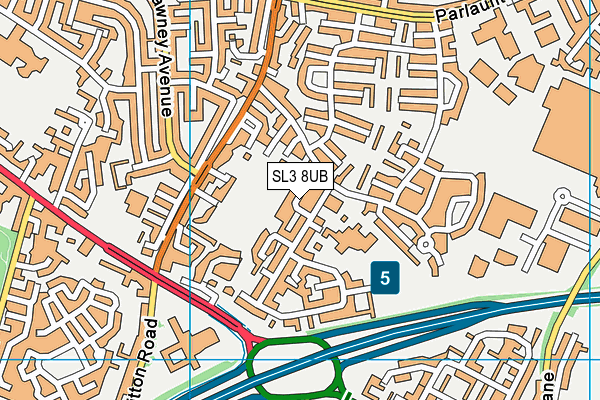 SL3 8UB map - OS VectorMap District (Ordnance Survey)