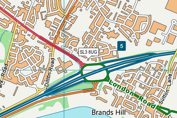 SL3 8UG map - OS VectorMap District (Ordnance Survey)