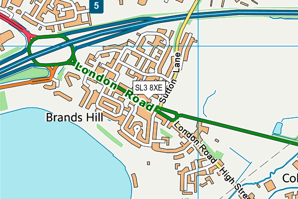 SL3 8XE map - OS VectorMap District (Ordnance Survey)