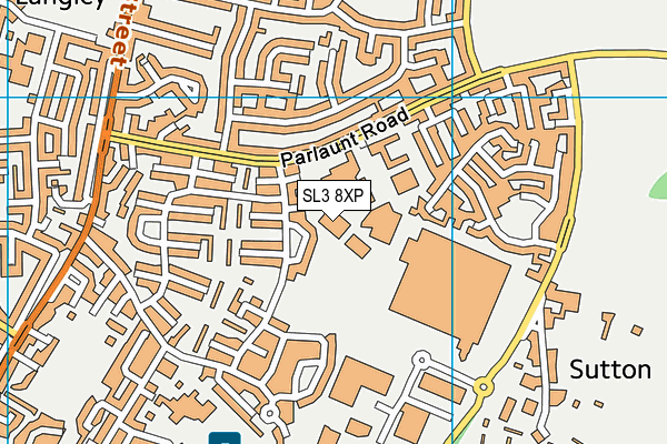SL3 8XP map - OS VectorMap District (Ordnance Survey)
