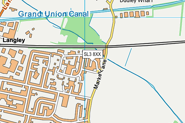 SL3 8XX map - OS VectorMap District (Ordnance Survey)