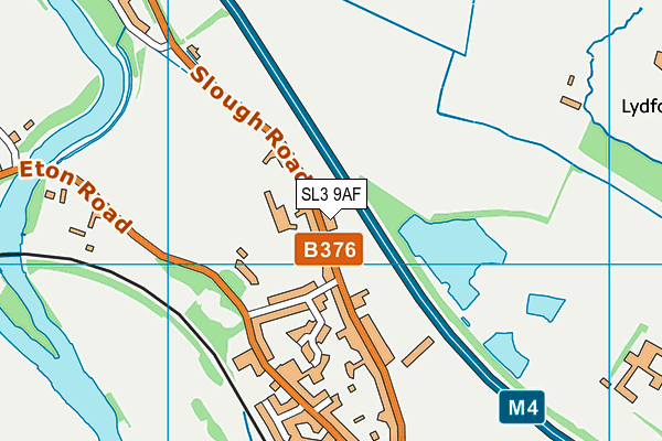 SL3 9AF map - OS VectorMap District (Ordnance Survey)