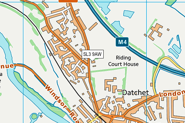 SL3 9AW map - OS VectorMap District (Ordnance Survey)