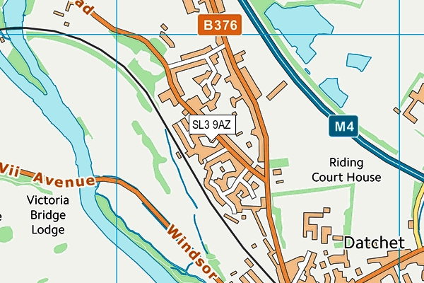 SL3 9AZ map - OS VectorMap District (Ordnance Survey)