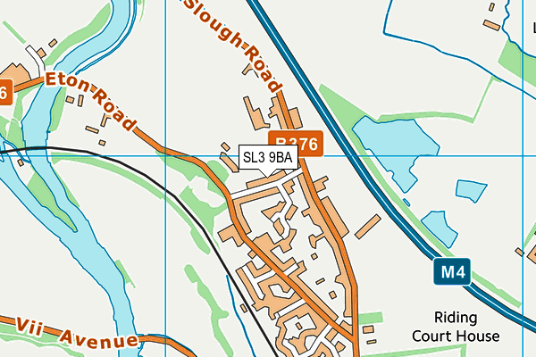 SL3 9BA map - OS VectorMap District (Ordnance Survey)