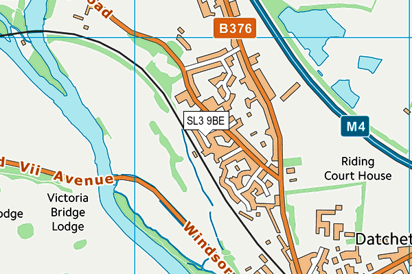 SL3 9BE map - OS VectorMap District (Ordnance Survey)
