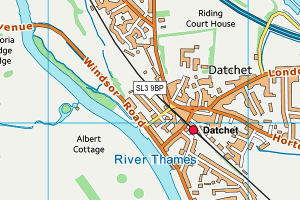 Datchet Golf Club map (SL3 9BP) - OS VectorMap District (Ordnance Survey)