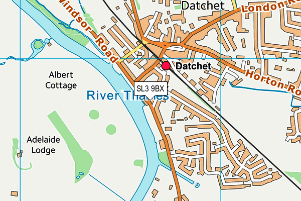 SL3 9BX map - OS VectorMap District (Ordnance Survey)