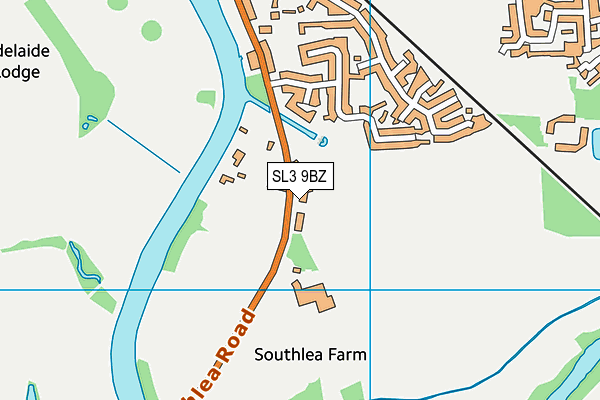 SL3 9BZ map - OS VectorMap District (Ordnance Survey)