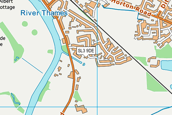 SL3 9DE map - OS VectorMap District (Ordnance Survey)
