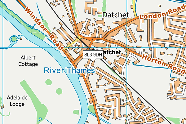 SL3 9DH map - OS VectorMap District (Ordnance Survey)