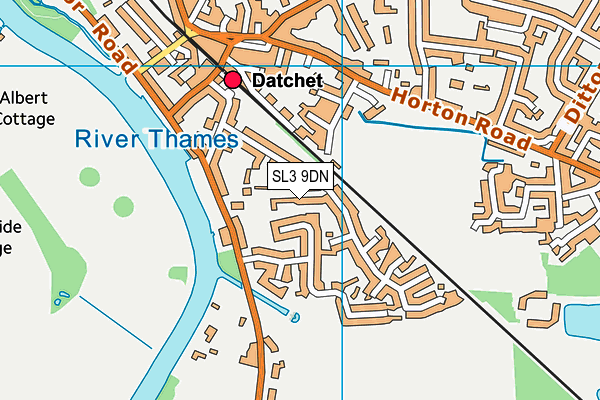 SL3 9DN map - OS VectorMap District (Ordnance Survey)