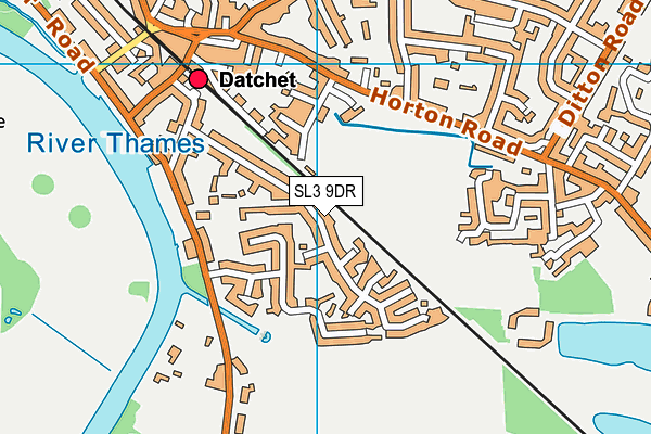 SL3 9DR map - OS VectorMap District (Ordnance Survey)