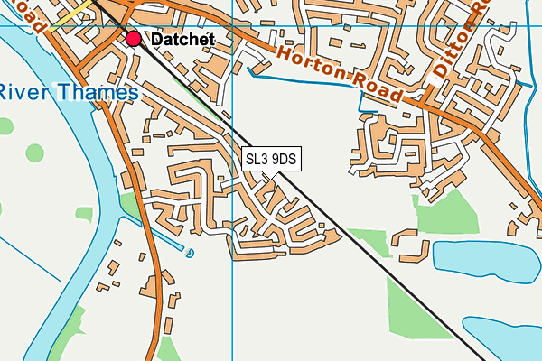 SL3 9DS map - OS VectorMap District (Ordnance Survey)