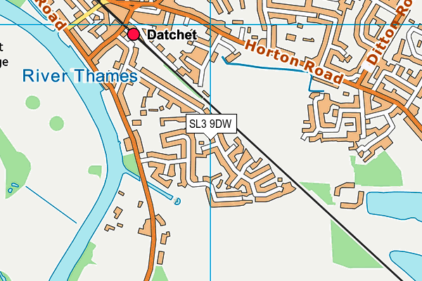 SL3 9DW map - OS VectorMap District (Ordnance Survey)