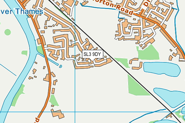 SL3 9DY map - OS VectorMap District (Ordnance Survey)