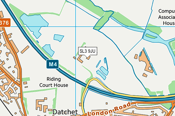 SL3 9JU map - OS VectorMap District (Ordnance Survey)