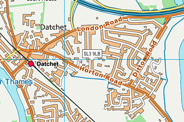 SL3 9LB map - OS VectorMap District (Ordnance Survey)