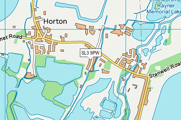 SL3 9PW map - OS VectorMap District (Ordnance Survey)