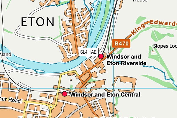 SL4 1AE map - OS VectorMap District (Ordnance Survey)