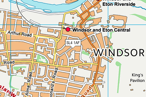 SL4 1AF map - OS VectorMap District (Ordnance Survey)