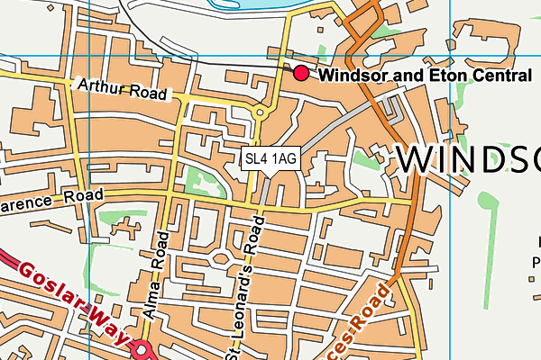 SL4 1AG map - OS VectorMap District (Ordnance Survey)