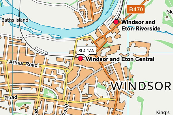 SL4 1AN map - OS VectorMap District (Ordnance Survey)