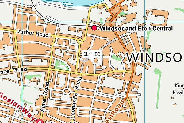 SL4 1BB map - OS VectorMap District (Ordnance Survey)