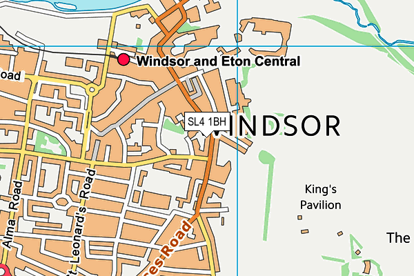 SL4 1BH map - OS VectorMap District (Ordnance Survey)