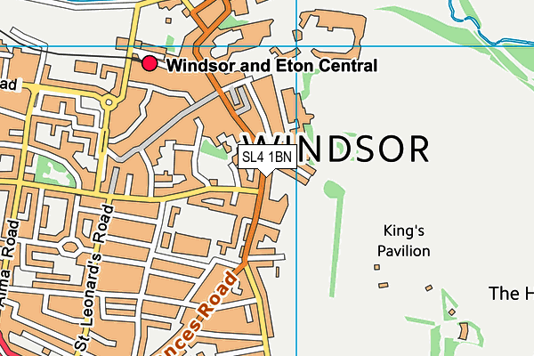 SL4 1BN map - OS VectorMap District (Ordnance Survey)