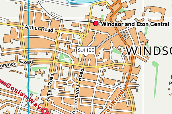 SL4 1DE map - OS VectorMap District (Ordnance Survey)