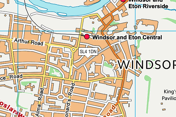 SL4 1DN map - OS VectorMap District (Ordnance Survey)