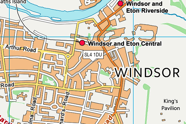 SL4 1DU map - OS VectorMap District (Ordnance Survey)