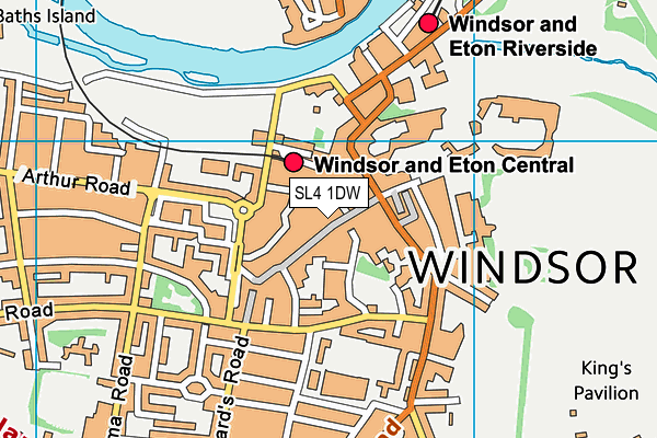 SL4 1DW map - OS VectorMap District (Ordnance Survey)